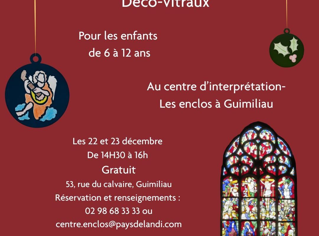 Atelier DÉCO-VITRAUX 6-12 ans / Lundi 22 décembre / 14h30